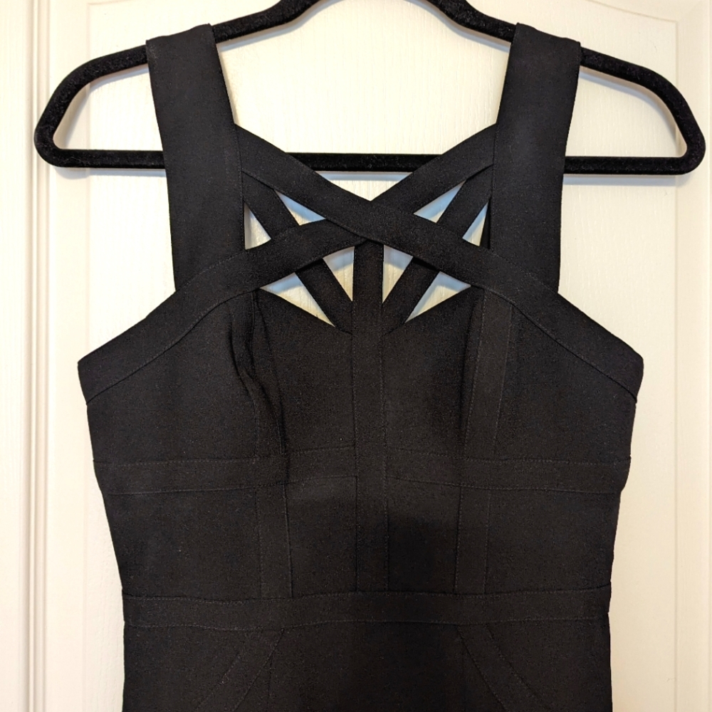 BCBG Valerie black evening dress